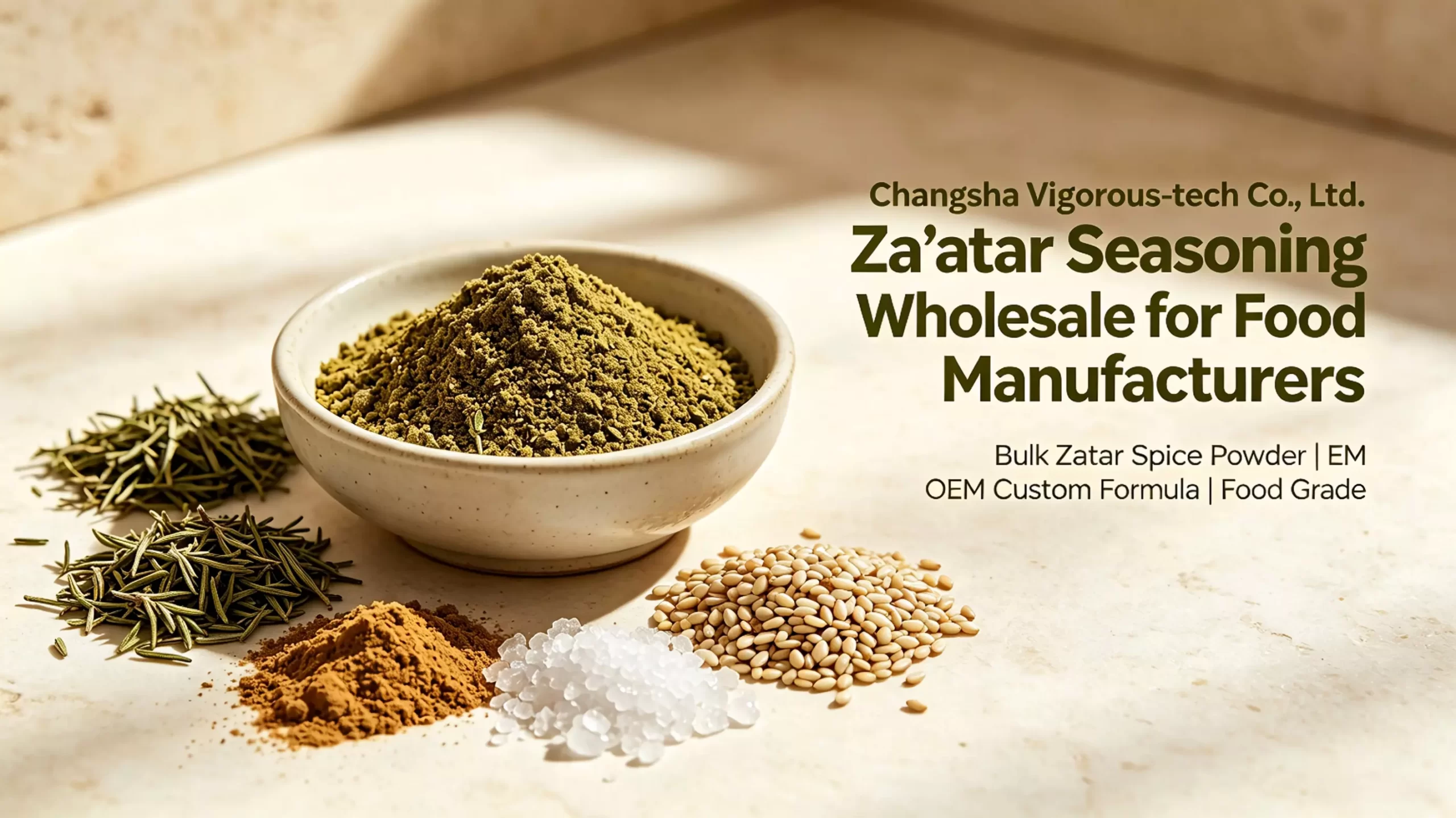 Bulk Zaatar Spice Powder | Za’atar Seasoning Wholesale for Food Manufacturers