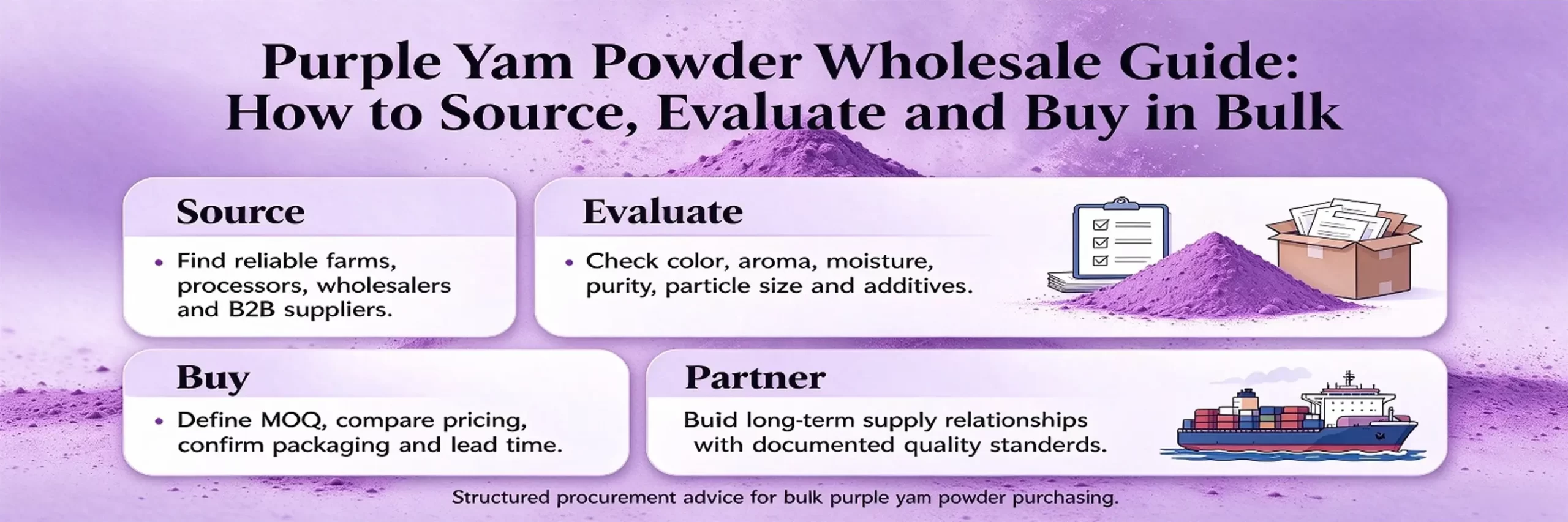 Purple Yam Powder Wholesale Guide: How to Source, Evaluate and Buy in Bulk