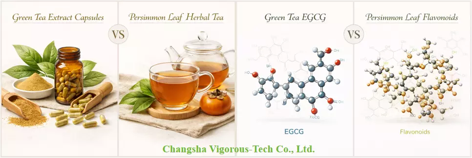 Persimmon Leaf Extract vs Green Tea Extract: Which Is Better for Your Product?